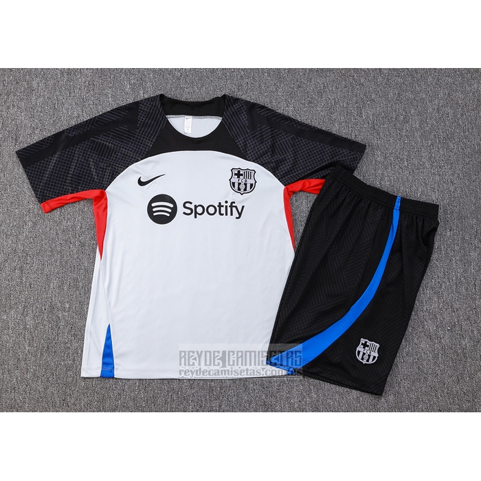 Chandal del Barcelona Manga Corta 2023-2024 Gris - Pantalon Corto